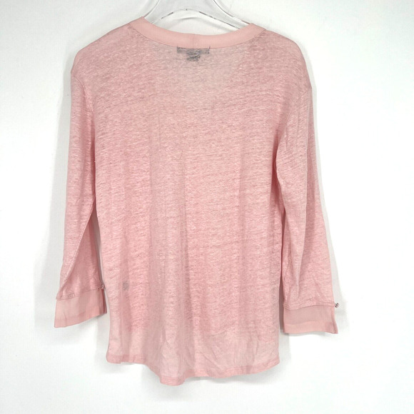 Sanctuary‎ Top Womens XS Pink Linen Feminine Lightweight Staple Sleeves - Picture 2 of 6